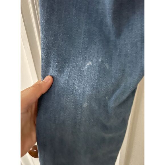 Anthro Pilcro and the Letterpress script skinny jeans raw uneven hem with patchw - Picture 6 of 7